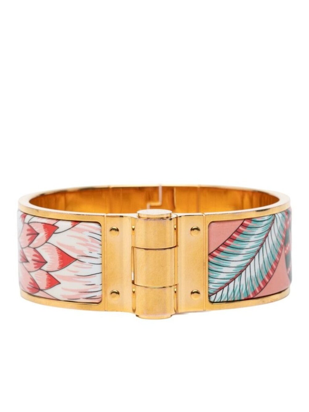 Hermes Charnier GM Savana Dance Bangle Gold Plated Bracelet